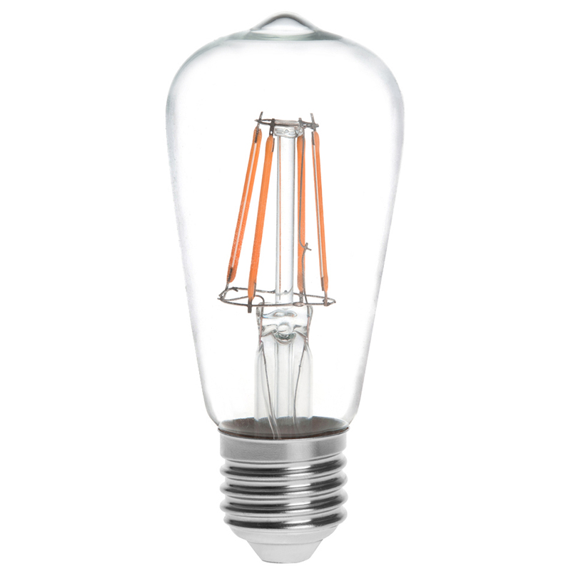 ST15 E26/E27 4W LED Vintage Antique Filament Light Bulb, 40W Equivalent, 4-Pack, AC100-130V or 220-240V